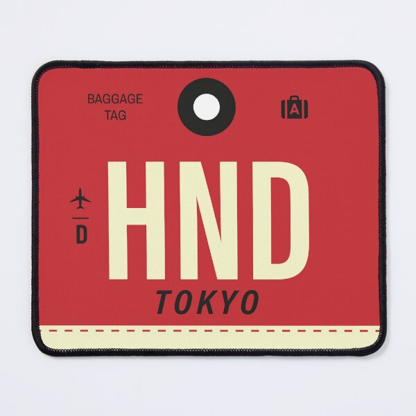 Item preview, Tokyo HND - Luggage Tag Airport Tokyo Throw Pillow designed and sold by Cockpitstore.