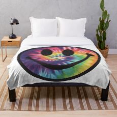 Tiedye Smiley Fleecedecke
