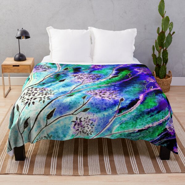 Item preview, Flower Fields in Moonlight Blue designed and sold by Linda Callaghan.