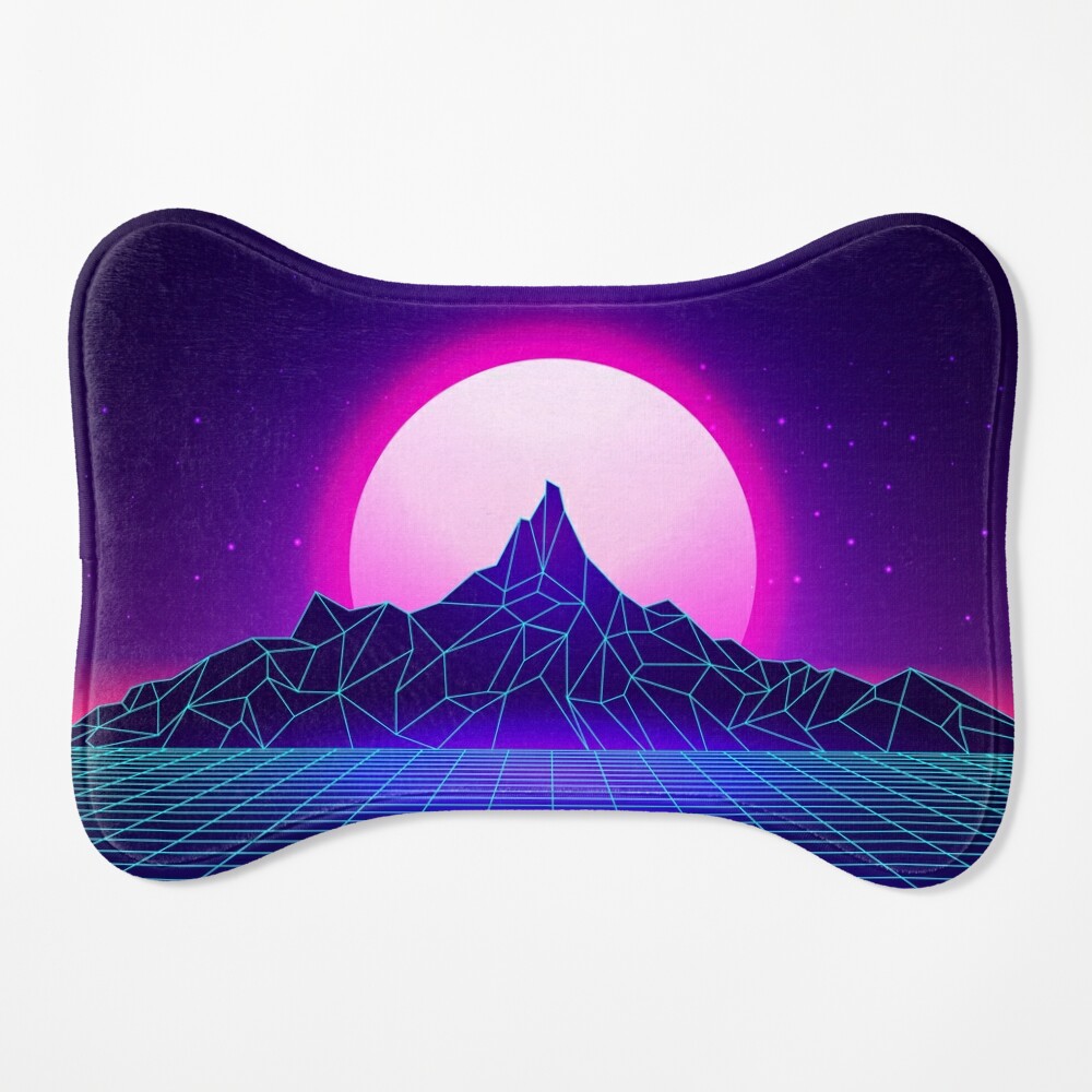 Cyberpunk City Desk Pad(2 Patterns), Retro Vaporwave City Gaming