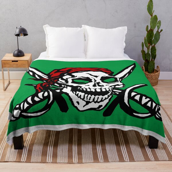 Item preview, Pirate Skull Crossed Swords Green Background designed and sold by CreativeCranium.