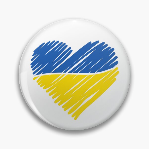 Item preview, Ukraine Flag Heart Shape designed and sold by DearSunny.