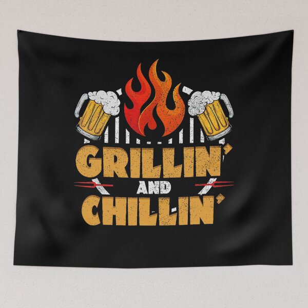 Item preview, BBQ Smoker Chillin' Grillin' Refillin' Grill Things Barbecue designed and sold by leshiarivers.