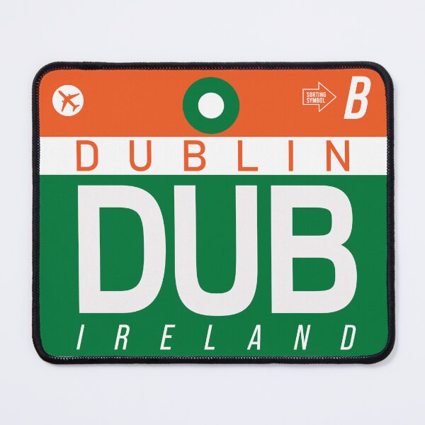 Item preview, Ireland DUB - Luggage Tag Airport Ireland Throw Pillow designed and sold by Cockpitstore.