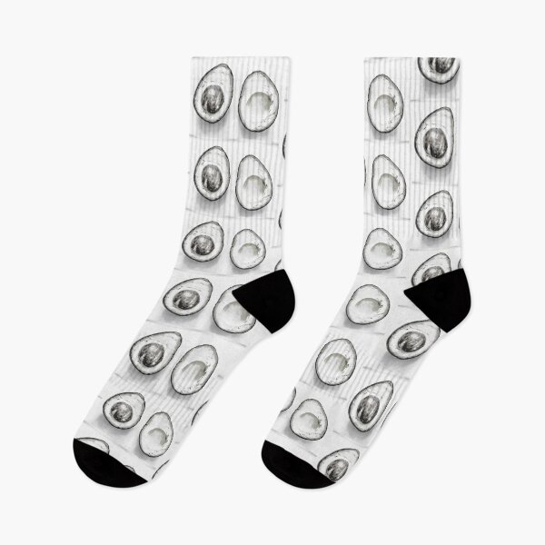 Item preview, Black and White Avocado designed and sold by Printableshop7.