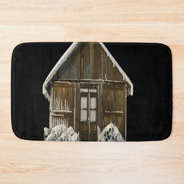 Item preview, Brown wooden cabin covered with snow flakes designed and sold by BRODYKIER.