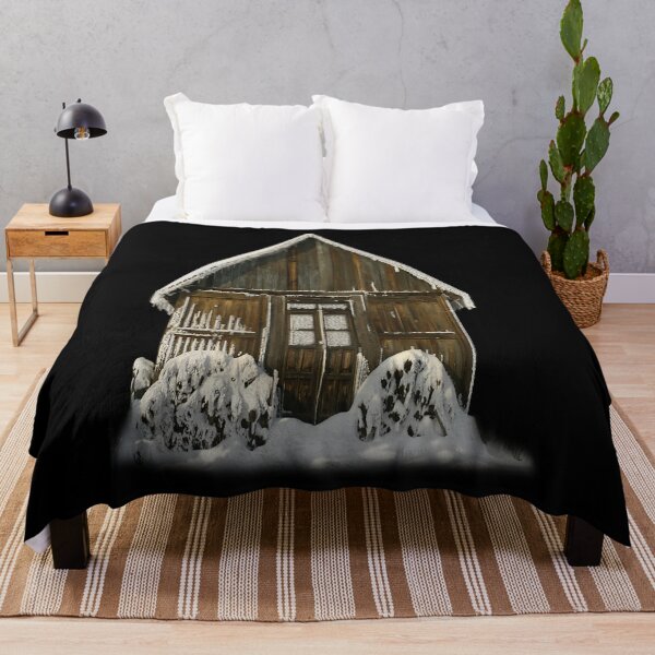 Item preview, Brown wooden cabin covered with snow flakes designed and sold by BRODYKIER.
