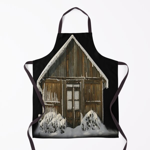 Item preview, Brown wooden cabin covered with snow flakes designed and sold by BRODYKIER.