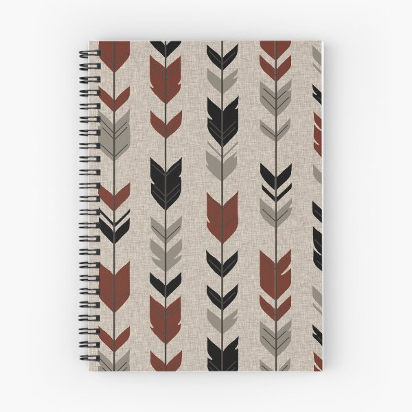 Item preview, Arrow Feathers - Redstone Canyon - Maroon Black And Beige designed and sold by SugarPineDesign.