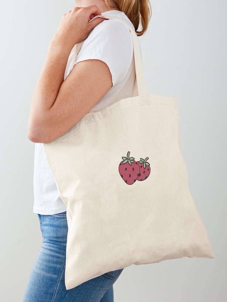strawberry totebag-bucket hat-pillow-sticker