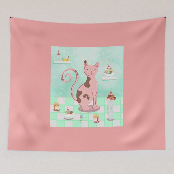 Item preview, Ice Cream Cat designed and sold by DancingFoxArt.