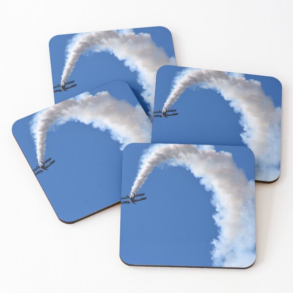 Item preview,  Pitts Model 12  stunt byplane performing   with smoke trail and blue sky. designed and sold by Umdash919.