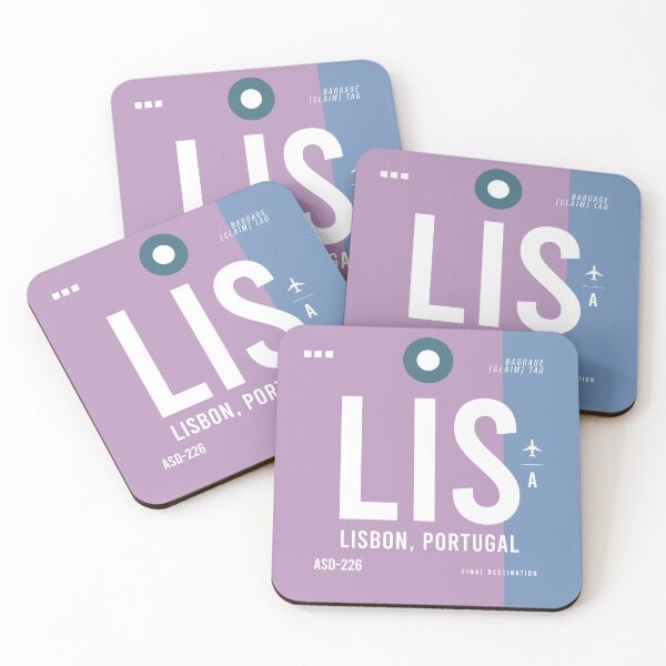 Item preview, Lisboa LIS - Etiqueta de equipaje Aeropuerto de Lisboa Cojín designed and sold by Cockpitstore.