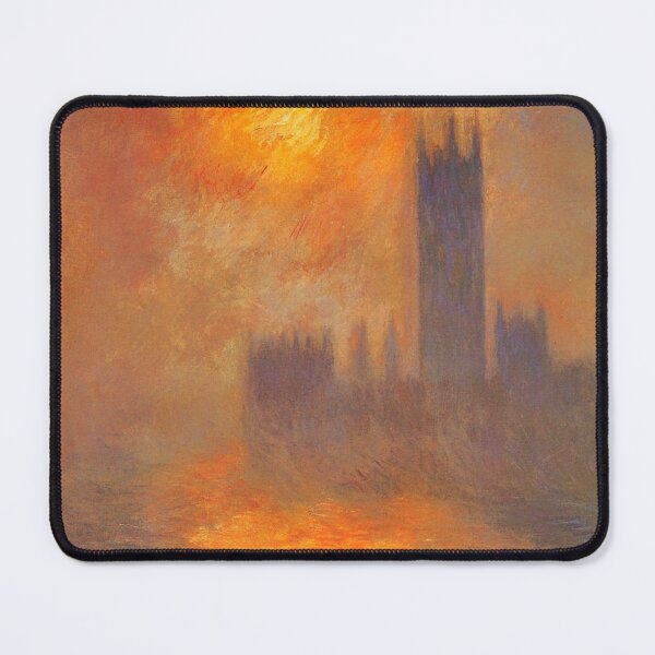 Item preview, London Houses of Parliament at Sunset Painting by Claude Monet (impressionist orange colors.) Oringinal designed and sold by CristalleLisa.