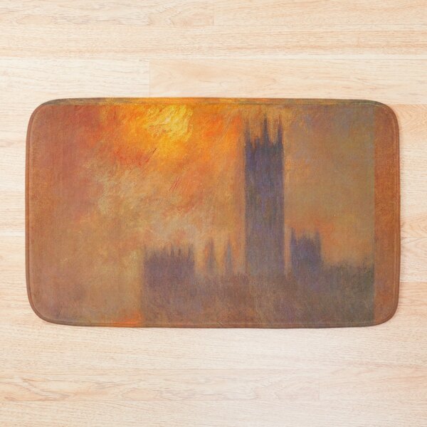 Item preview,  London Houses of Parliament at Sunset Painting by Claude Monet (impressionist orange colors.)  Oringinal designed and sold by CristalleLisa.