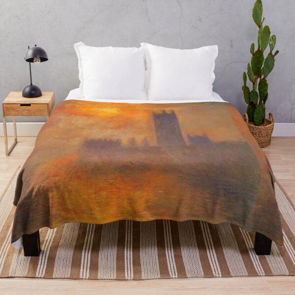 Item preview, London Houses of Parliament at Sunset Painting by Claude Monet (impressionist orange colors.) Oringinal designed and sold by CristalleLisa.