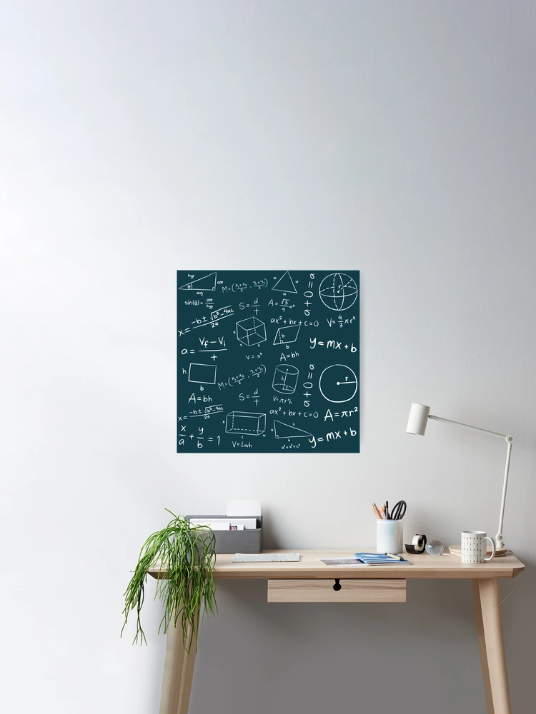 Chalkboard Math Poster for Sale by ThePeanutSeries