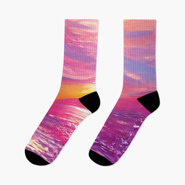 Item preview, Abstract Beach Pink Sunset Painting designed and sold by Unaiza Khalid.