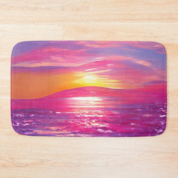 Item preview, Abstract Beach Pink Sunset Painting designed and sold by Unaiza Khalid.