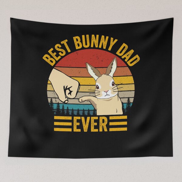 Item preview, Best Bunny Dad Ever Vintage Rabbit Lover Father Pet Rabbit designed and sold by leshiarivers.