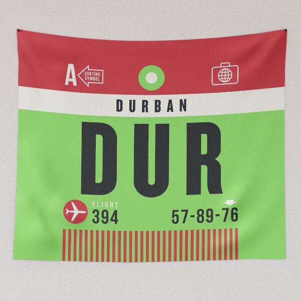 Aperçu de l'œuvre Luggage Tag A - DUR Durban South Africa créée et vendue par VoodooCircus.