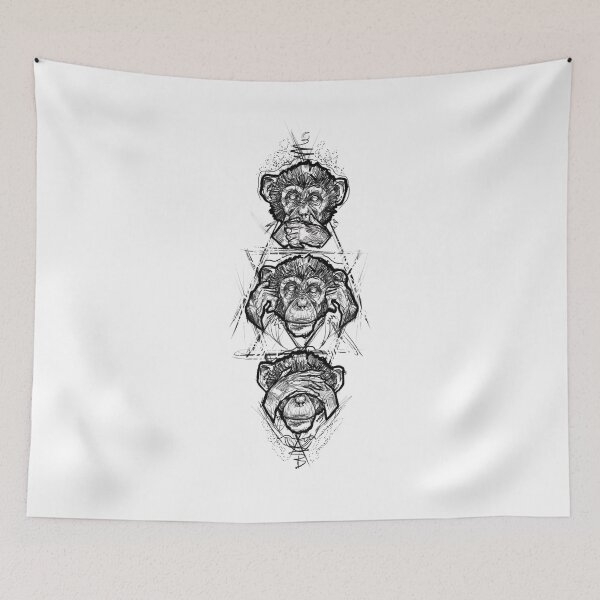 Item preview, I don't speak, I don't hear, I don't see designed and sold by Zani Art.