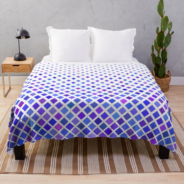 Item preview, Seamless Geometric Diamond Square Half Tone Pink Purple Blue designed and sold by risingrocket.