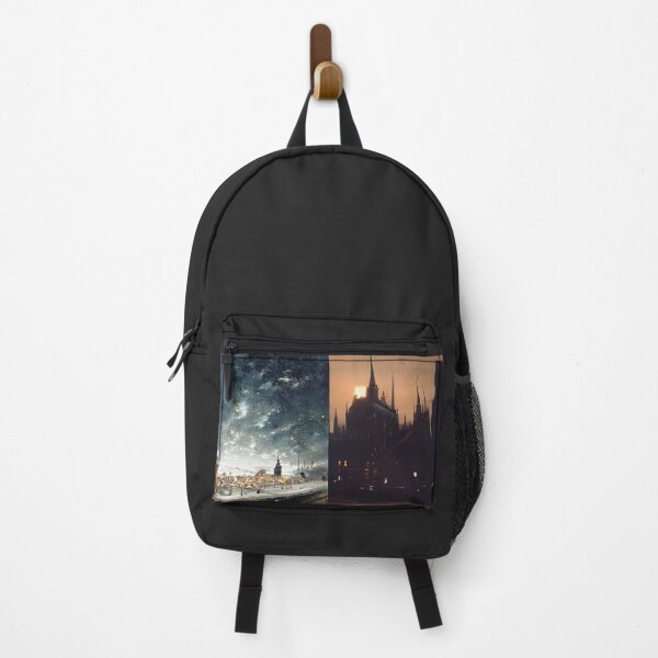 Item preview, Two views of a city at night designed and sold by fizzribbit.