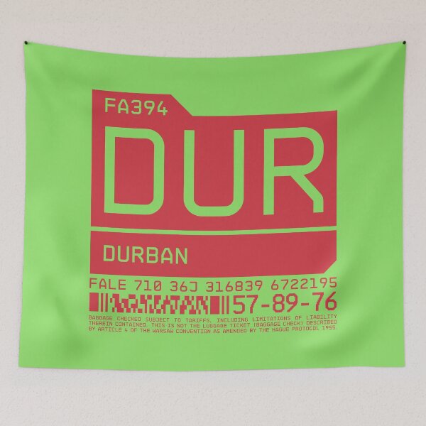 Aperçu de l'œuvre Luggage Tag C - DUR Durban South Africa créée et vendue par VoodooCircus.