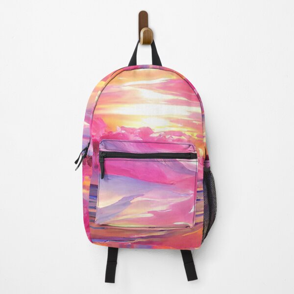 Item preview, Abstract Cloudy Beach Pink Sunset Painting designed and sold by Unaiza Khalid.