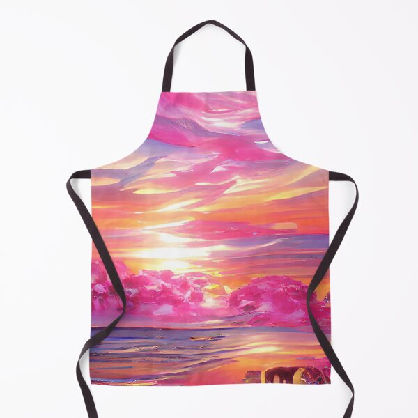 Item preview, Abstract Cloudy Beach Pink Sunset Painting designed and sold by Unaiza Khalid.