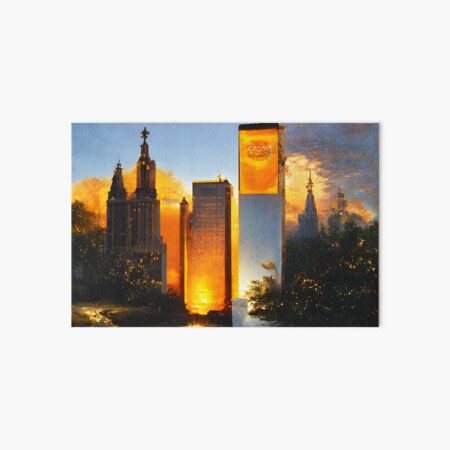 Item preview, Orange city skyskrapers designed and sold by fizzribbit.