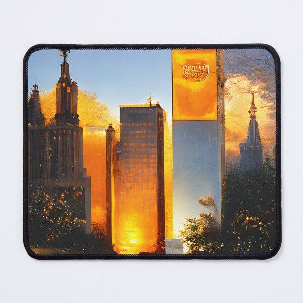 Item preview, Orange city skyskrapers designed and sold by fizzribbit.