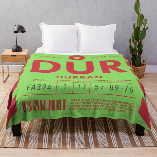 Aperçu de l'œuvre Luggage Tag D - DUR Durban South Africa créée et vendue par VoodooCircus.