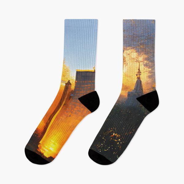 Item preview, Orange city skyskrapers designed and sold by fizzribbit.
