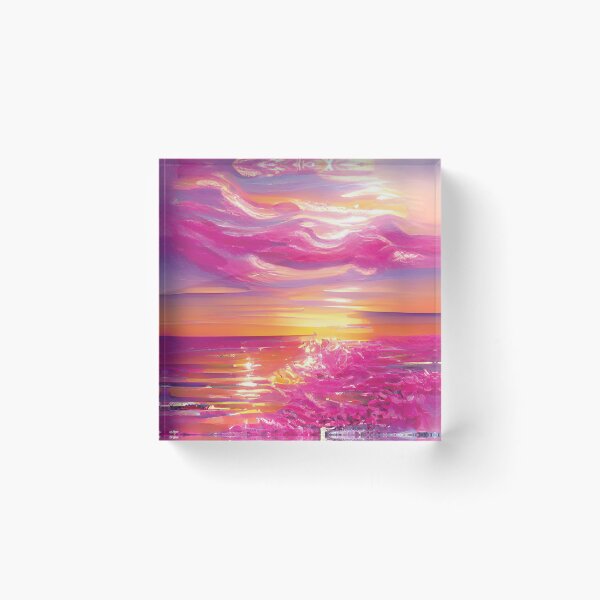 Item preview, Dreamy Abstract Pink Sunset designed and sold by Unaiza Khalid.