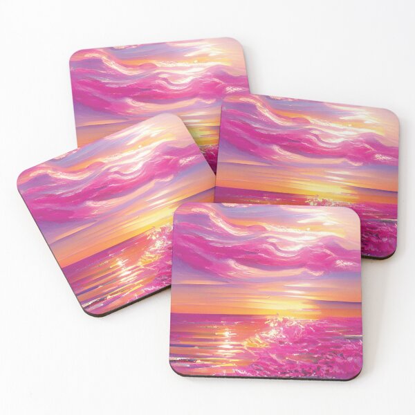 Item preview, Dreamy Abstract Pink Sunset designed and sold by Unaiza Khalid.