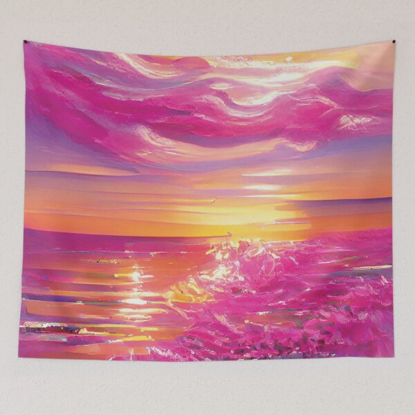 Item preview, Dreamy Abstract Pink Sunset designed and sold by Unaiza Khalid.