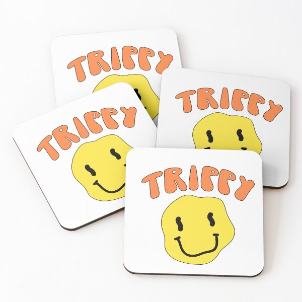 Item preview,  yellow trippy smile face designed and sold by ElenaJoyDesign.