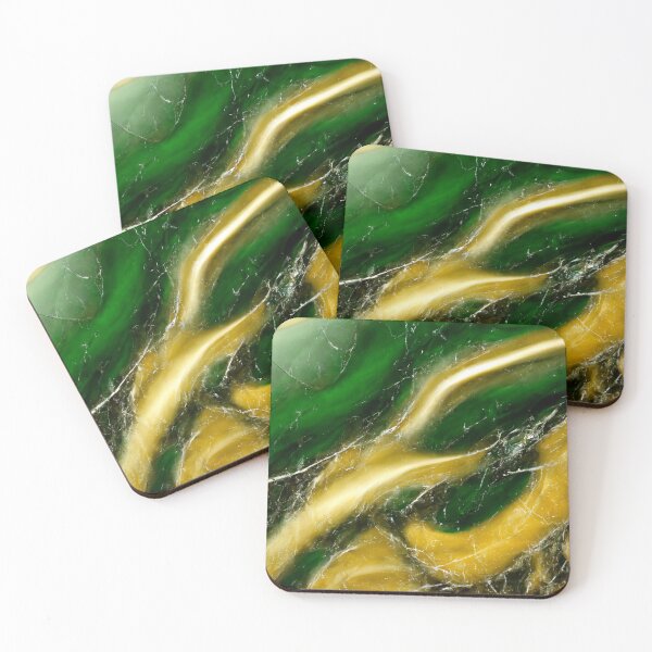 Item preview, Abstract Marble - Green & Gold designed and sold by Somniart.