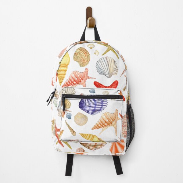 Item preview, Coastal Seashells Treasure Pattern on White designed and sold by NPrintsDesign.