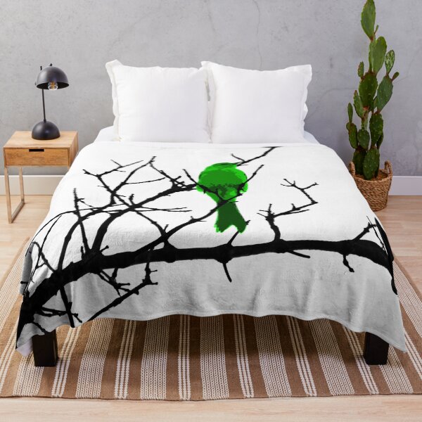 Item preview, Green bird on a black tree designed and sold by Follow the Hedgehog.
