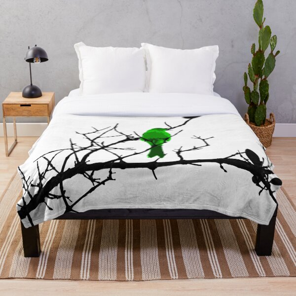 Item preview, Pájaro verde en un árbol negro designed and sold by Follow the Hedgehog.