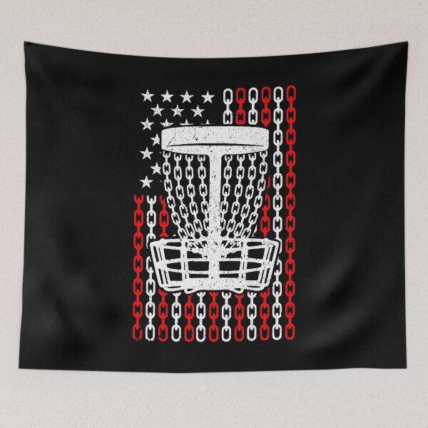 Item preview, American Flag Disc Golf Player Funny USA Basket Chains designed and sold by GrandeDuc.