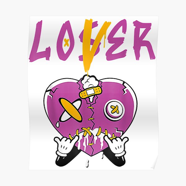 Brotherhood Loser Lover Heart Dripping Shoes Poster
