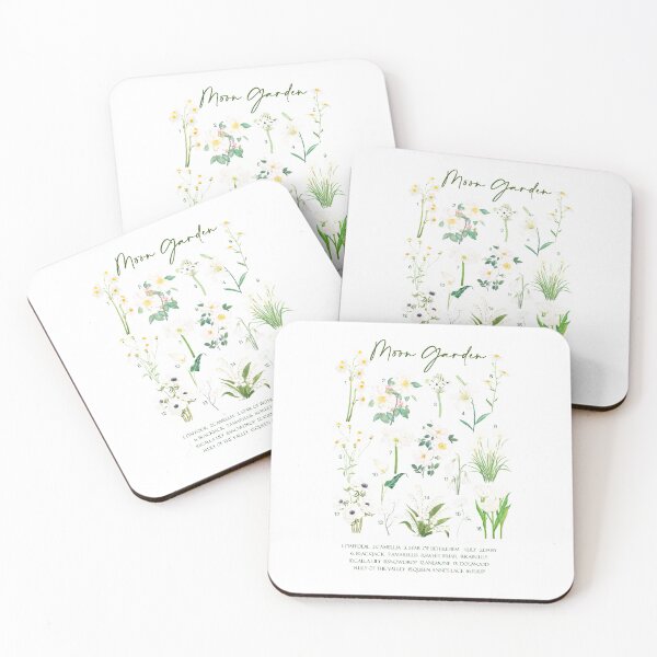 Item preview, hand painted Moon garden watercolor  designed and sold by ColorandColor.