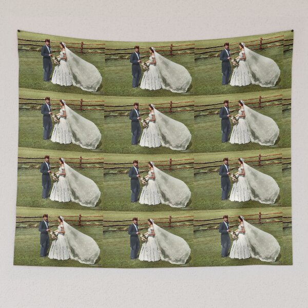 Item preview, Colorized JFK & Jackie as Newly Weds 1953 designed and sold by lexmil.