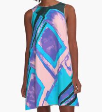 Funky Abstract Architecture A-Line Dress