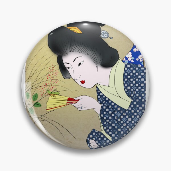 Artikelvorschau, Kimono-Kunst, japanische Mädchenkunst, japanische Tintenkunst, traditionelle japanische Kunst, entworfen und verkauft von MsLuciaStore.