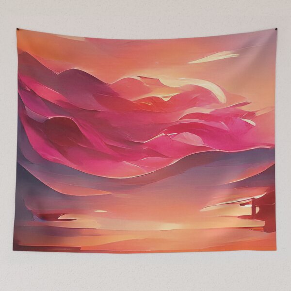 Item preview, Abstract Orange Pink Sunset designed and sold by Unaiza Khalid.